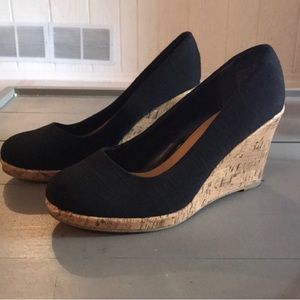 George Cork Bottom Wedge Heels Black Size 8.5